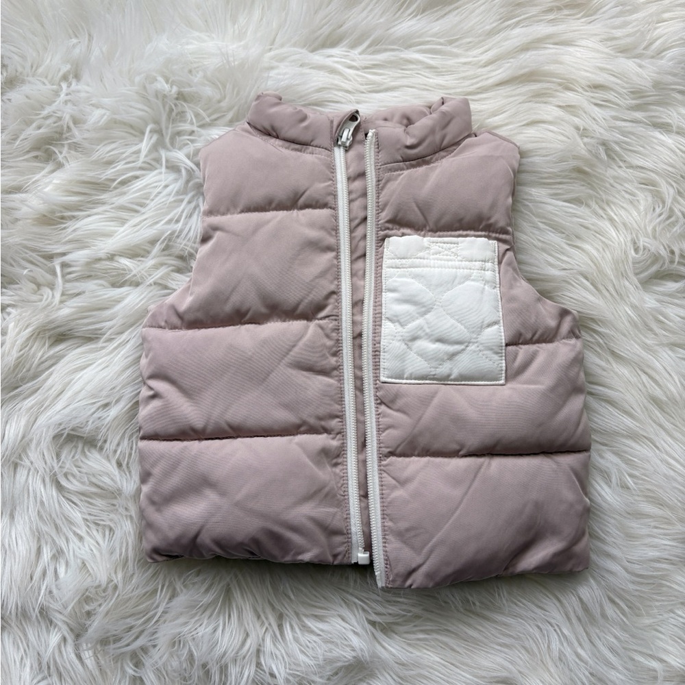 Stylish Quilted puffer Vest cream and White